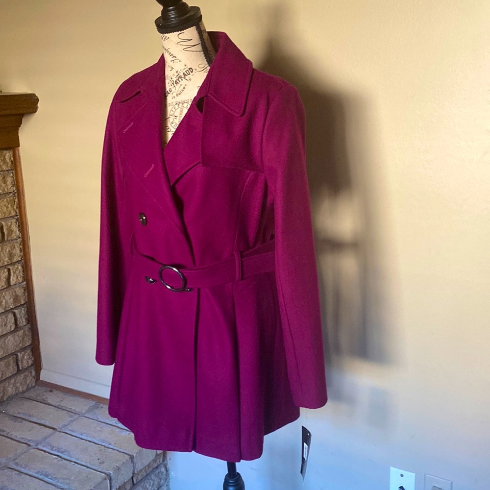 Via Spiga Cranberry Coat